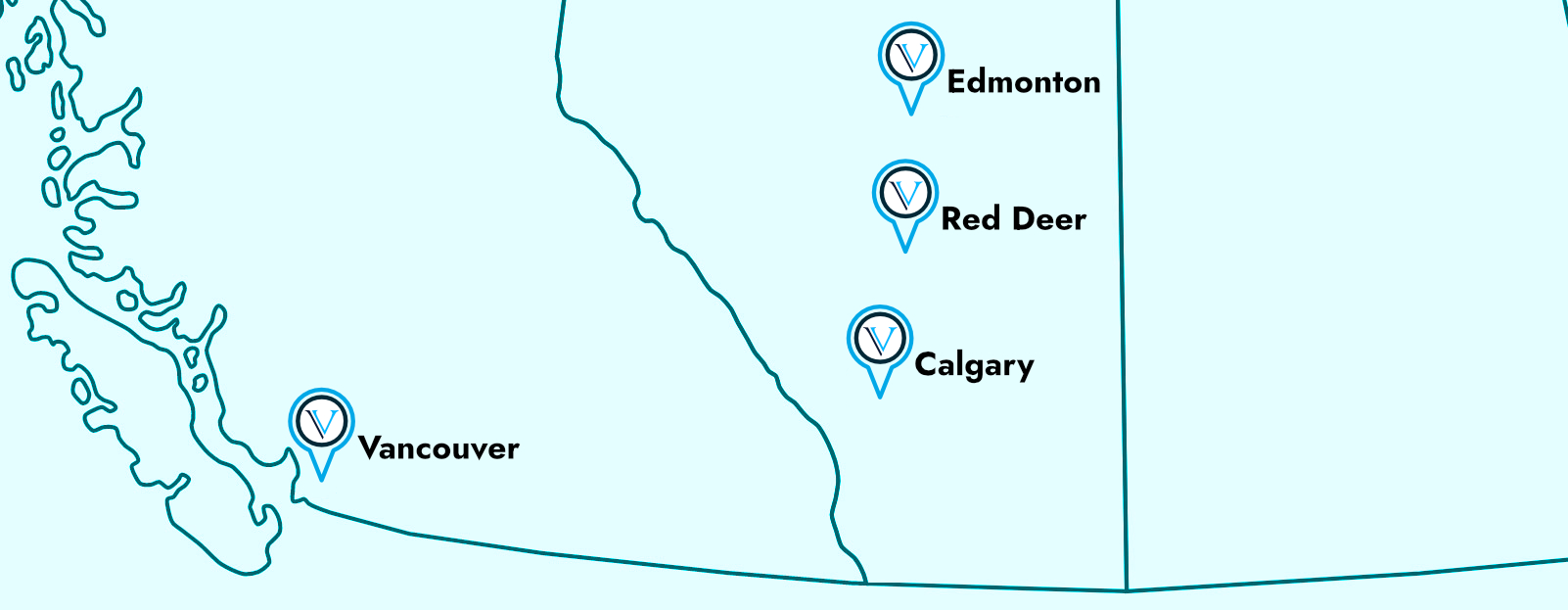 Locations Map - Western Canada